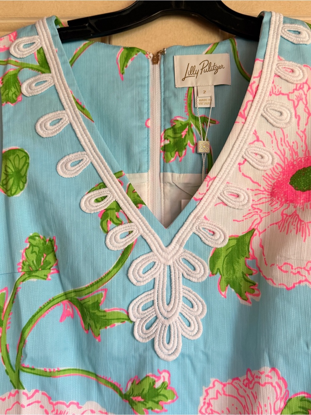 NWT Lilly Pulitzer Sidonie Stretch Shift Freshwater Blue Bursting Blooms - Picture 5 of 10